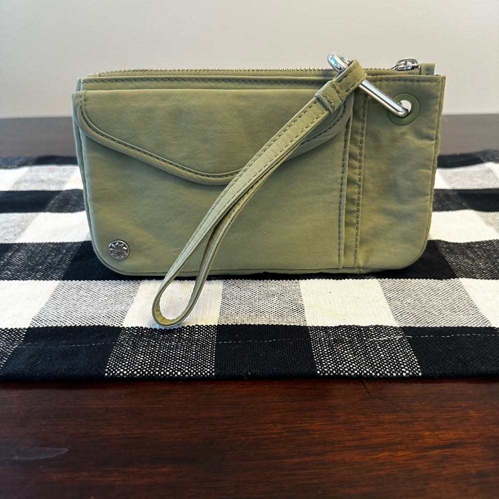 Green Athleta wristlet